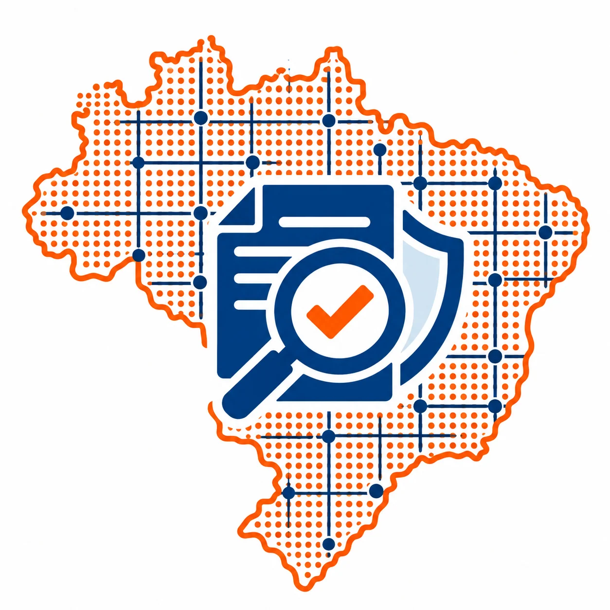 Mapa do Brasil mostrando cobertura nacional